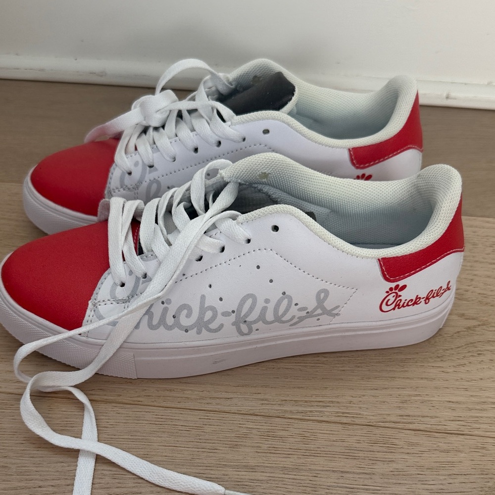 Chick-fil-A White & Red Logo Sneakers